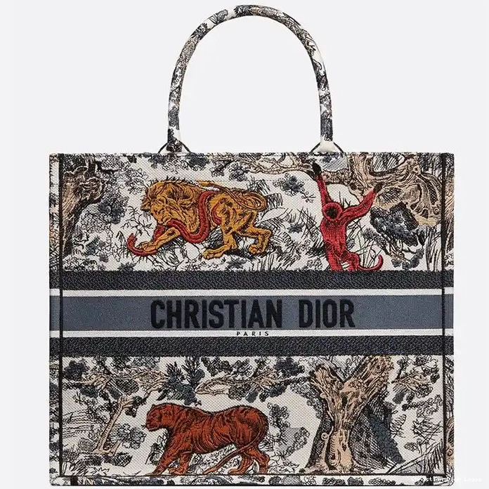 Book Dior Jouy Tote Motif Toile Tiger De Canvas 0325 Luxury